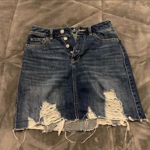 hollister denim blue jean brand new skirt size 24